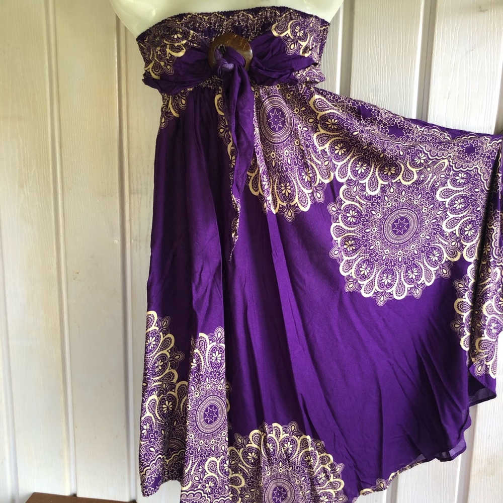 NWOT BEAUTIFUL STRAPLESS SUMMER DRESS MANDALA STYL